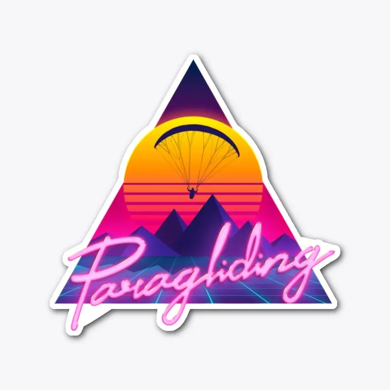 Retro Outrun Paragliding