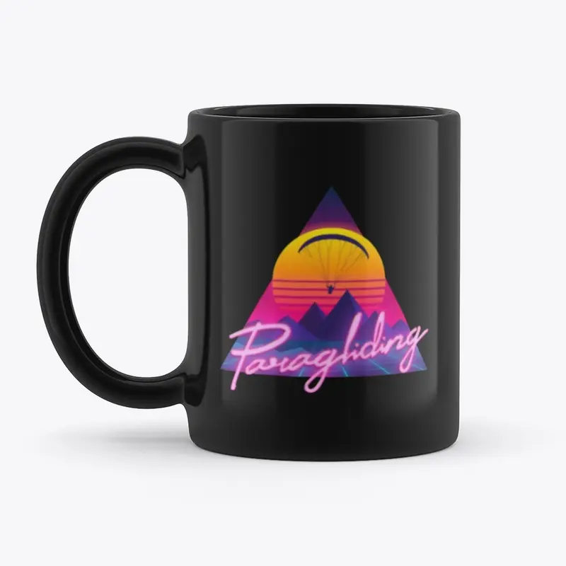 Retro Outrun Paragliding