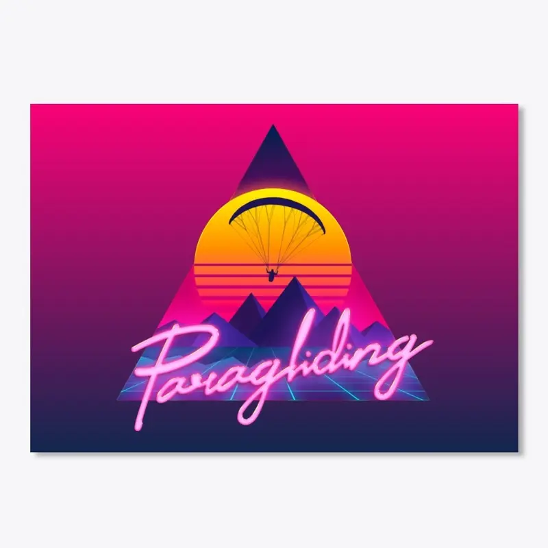 Retro Outrun Paragliding