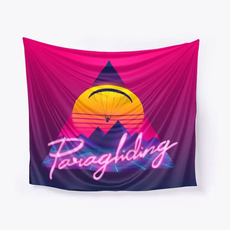 Retro Outrun Paragliding