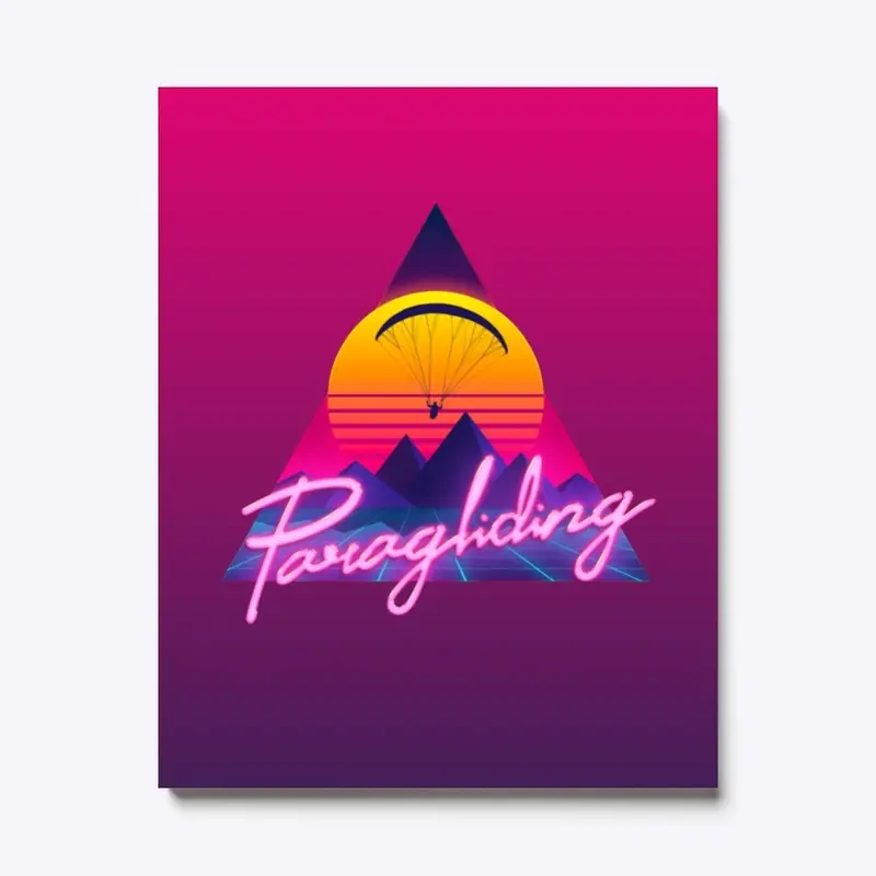 Retro Outrun Paragliding